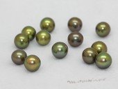 lpb1001 50PCS 6-7mm AA olive green round freshwate loose pearl wholesale