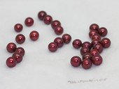 lpb1009 50PCS 6-7mm AA wine red round freshwate loose pearl wholesale