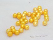 lpb1015 50PCS 6-7mm AA orange round freshwate loose pearl wholesale