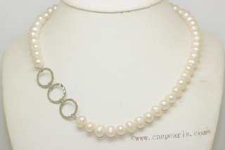 Stick Pearl Freshwater Pearl Necklace, Hand knotted Natural Pearls, Wedding  Pearl Necklace.